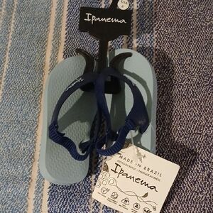 Ipanema Light Blue and Navy Sandals